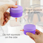 Adorila 2-Pack Silicone Travel Makeup Containers, 0.34oz/10ml TSA Cream Jars, 3-in-1 Modular Skincare Storage Case (Pink, Purple) - color: Purple+Pink