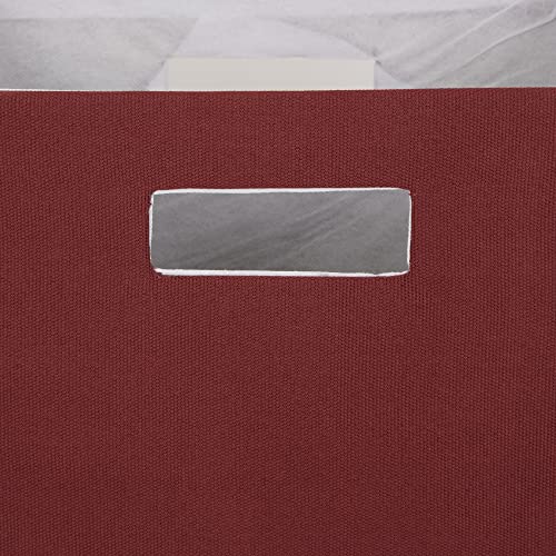 DII Collapsible Polyester Storage Cube, Solid, Lightweight and Durable, Small Square, 11x11x11, Barn Red - color: Barn Red, size: Small Square, 11x11x11"