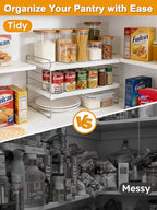 JUPELI Foil and Plastic Wrap Organizer, Expandable Kitchen Pantry Storage, Height Adjustable Cabinet Rack for Kitchen Organization, Aluminum Foil -3 Tier 9.8" to 15.6"L - size: 1 Pack