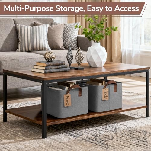 CHICVITA 4 Pack Storage Baskets for Shelves, Foldable Fabric Storage Bins with Metal Frame Handles, Closet Organizer Bins for Toys Blankets, 14.8" x 10.3" x 8.3", Gray - color: Gray, size: 20L (14.8"L x 10.3"W x 8.3"H)