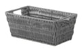 Whitmor Rattique Small Shelf Tote Grey - color: Gray, size: 11.4"L x 6.5"W x 4.5"H