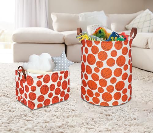 NTAOHAMPER Kids Laundry Hamper,Baseball laundry Basket,Baby Boy Nursery Hamper,Waterproof Storage Bin for Bedroom,Clothes Organizer Basket,Toys Box,Room Decor(Basketball) - color: Basketball