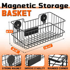 ULIBERMAGNET Magnetic Baskets, Large Capacity Metal Wire Mesh Basket Holder Organizer for Sundry Tool Storage, Magnetic Shelf for Garage, Laundry, Kitchen, Workshop, Cabinet(2 Pack) - style: Metal Magnetic Baskets
