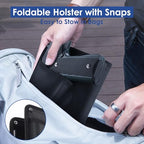 Gun Safe Door Organizer with Strong Adhesive Hook &Loop and Magnet Tape Two Way Mount, Elastic Gun Safe Pistol &Mag Holder for Most Pistols, for Indoor Storage - size: 2 Pack, style: 2 pouch 1 holster
