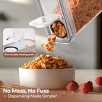ComSaf 6.7Qt Cereal Storage Container Set of 2 - Ideal for Home Cooks Storing Cereal and Organized Families Organizing Bulk Food，Large Cereal Dispenser Keeps Pantry and Kitchen Countertop Neat - size: 6.7Qt-Rectangle