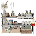 NETEL Under Sink Organizers and Storage, 2 Tier Expandable Under Cabinet Organizer Shelf with 2 Baskets and 6 Panels, Expandable Shelf for Cupboard, Kitchen, Bathroom, Shoe Storage Rack - size: 6 Panels and 2 Baskets