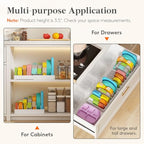 Lifewit Kitchen Cabinet Organizer for Food Contanier Lid, Lid Holder with 6 Adjustable Dividers & 7 Sections for Pantry Organizers and Storage, Home Drawer Organization, Large, 13" x 10" - size: Large(13" x 10")