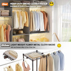 iSunirm 8FT Closet System with Shelves, 96'' Closet Organizer System with 3 Hanging Rods, Wall Mount Bedroom Wardrobe Walk-in Closet, Adjustable Cloth Garment Rack from 5 to 8FT (Cut to Fit), Grey - color: Grey