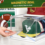 Vtopmart 2 Pack Hat Organizer for Baseball Caps, Clear Hats Holder Box with Drawer, Large Cap Storage with Sliding Tray, Stackable Rack Display Case with Magnetic Door, Each Holds 12 Hats