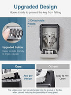 Puroma Key Lock Box with Key Hook, Resettable 4-Digit Combination, Waterproof Key Storage Security, Large Capacity Wall Mounted for House Keys, Realtors, Garage Spare Keys