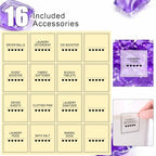 4 Pack Laundry Pods Container and Dryer Sheet Holder with Bamboo Lids, Laundry Room Organization Set with Labels and Scoops for Detergent Powder, Scent Booster Beads, 2600 +2000ml/0.53+0.7gal