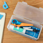 Clear Translucent Pencil Cases and Pencil Boxes, 8-Pack Stackable Plastic Pencil Box with Snap Lid – Large Marker Organizer for Art Supplies and Desk Organization – Rectangular Large - size: Clear Rectangular Large - 8 Pack