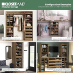 ClosetMaid Modular Storage Stackable 3-Shelf Unit, Sand - color: Sand