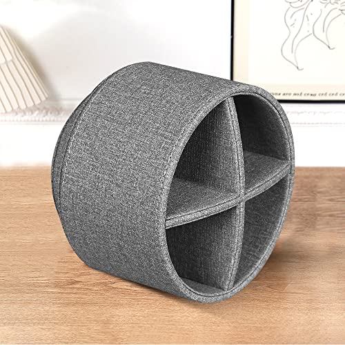 Pen Holder for Desk Organizers and Accessories, 360 Swivel TV Remote Control Holder for Table, Nightstand Organizer Caddy for Office Supplies/ Media Controllers, Bedside Decorations for Living Room - color: Grey