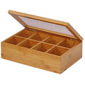 Oceanstar - TB1323 Oceanstar Bamboo Tea Box, 12 Inch, Natural - size: 12 Inch