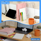 3-Tier Clear Acrylic File Holder, Vertical Document Organizer for Magazines, Binders, Notebooks & Envelopes - Multi-Purpose Desk Storage for Home Office（A4,3 Sections） - size: A4, 3 Sections