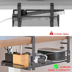 Under Desk Cable Management Tray Cord Wire Shelf Organizer (Medium) - size: Medium