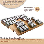 Bamboo Spice Rack Drawer Organizer - 8 Pieces Set- 10" Wide Per Piece - Combine Pieces Into 20" Wide Rack (10" or 20") - size: 20"