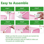 C&AHOME Cube Storage Organizer, 6-Cube Shelves Units, Closet Cabinet, DIY Plastic Modular Book Shelf, Ideal for Bedroom, Living Room, Office, 36.6" L x 12.4" W x 36.6" H Pink UPCS06P - color: Pink