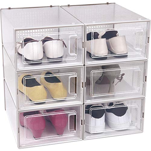 OnDisplay Clik Stackable Interlocking Shoe Box System (Standard White/White, Set of 2) - color: Standard White/White, size: Set of 2
