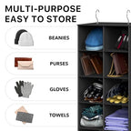 Simple Houseware 20 Section Shelves Hanging Shoes Organizer Holder for Closet, Black - color: Black