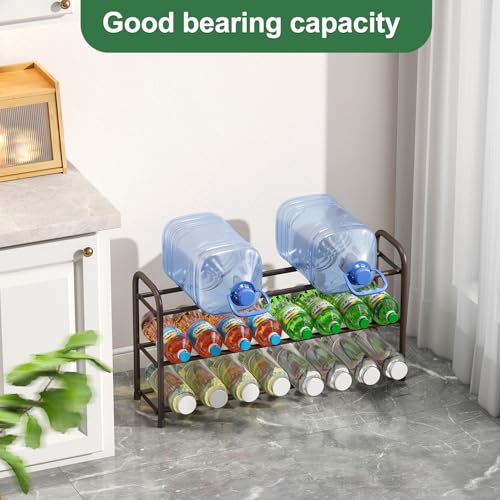 kiplant Expandable Shoe Rack for Closet, 3-Tier Shoe Organizer for Closet, Metal Adjustable Black Shoe Shelf Storage Organizer, Free Standing Shoe Rack for Entryway - color: Brown, size: 3-Tier_Long