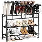 DIMJ Boot Rack 4-Tier - Black Metal Boot Storage Rack for Tall Boots Organizer Tall Boots, Multiuse Shoe Rack for Boots, Sneakers, High-Heel, Entryway, Fits 8 Pairs - size: 4 Tier - 8 Pairs