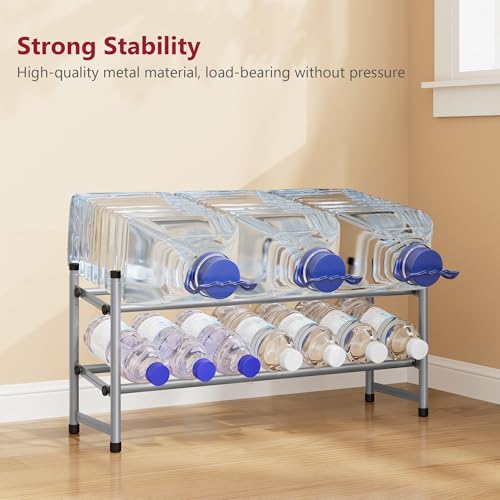 Tajsoon 2 Tier Expandable Shoe Rack for Closet, 28“-41“Adjustable & Stackable Shoe Shelf Storage, Metal Shoe Rack Organizer for Front Door Entrance, Closet, Garage, Entryway, Grey - color: Grey, size: 2 Tier