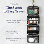 VANDEL Waterproof Hanging Toiletry Bag [TSA-Approved] Hanging Makeup Organizer Bag, Cosmetic Travel Bags for Women, Makeup Case Toiletries Organizer Hygiene Bathroom Shower Caddy - White Leopard - color: White Leopard
