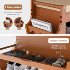 oakvivo 34.3in Shoe Bench, Bamboo 3-Tier Entryway Bench with Storage, Shoe Rack Organizer Holds Up to 330 lb, 34.3 x 11.8 x 18.9 Inches for Entryway Bedroom Closet Living Room Hallway - size: 34.3 inch