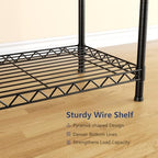 Heavy Duty Closet Garment Rack, 6 Tiers Adjustable Metal Freestanding Expandable Clothing Storage with 4 Hanger Rods, Easy to Assemble Wardrobe, 71.4" H x (70" - 88.2") L x 14" D, Black - color: Black