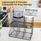 2 Tier Pantry Organizers and Storage Shelf, Stackable Can Organizer for Canned Food and Goods, Metal Wire Rack with 4 Adjustable Dividers Holds 60+ Cans for Under Cabinet Countertop