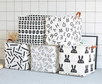 Square Storage Basket Canvas Collapsible Organizer Bins for Book, Nursery, Kid's Toys, Closet & Laundry, Gift Baskets(Letter) - color: Letter