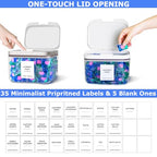 2 Pack Laundry Pods Container and Dryer Sheet Holder for Laundry Room Organization, Laundry Pod Up Holder with 30 Labels and Scoops, Laundry Detergent Powder Container, Scent Booster Holder - color: 2.8L+DSH