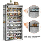 OYREL Shoe Rack 10Tier Large Capacity 50-56Pairs Beautiful Tall Shoe Shelf Free Standing Storage Cabinet Entryway Closet - size: 10Tier Multi