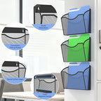 Gawerk Mesh Hanging Wall File Holders, Metal Vertical Wall Basket Mail Organizer for Office/Home (Black, 3 Pack Magnetic) - size: 3 Pack Magnetic