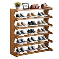 KNERS Bamboo Shoe Rack, Multi-Layer Space-Saving Shoe Organizer for Entryway, Bedroom or Living Room, Stable & Easy to Install, 3-Tier / 5-Tier / 6-Tier Options (6 Layer - 80cm) - size: 6 Layer - 80cm