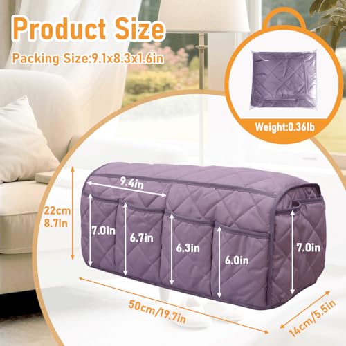 Armchair Caddy, Sofa Armrest Organizer, Non Slip Recliner Organizer, Remote Control Holder for Recliners, Recliner Arm Caddy with 14 Pockets Storage for TV Remote, Phone, Magazine (Purple) - color: Purple