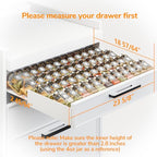 AMBIRD Bamboo Spice Drawer Organizer with Non-slip Mat,4 Tier - 2 Set Jar Spice Rack Tray From 12''to 24'',Hold up 48 Jars Seasoning Organizer for Kitchen,Cabinet,Drawers,Countertop - size: 8 Pcs x 11.8'' W, style: Natural