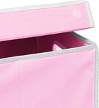 Simple Houseware Foldable Laundry Hamper Basket with Lid, Pink - color: Pink