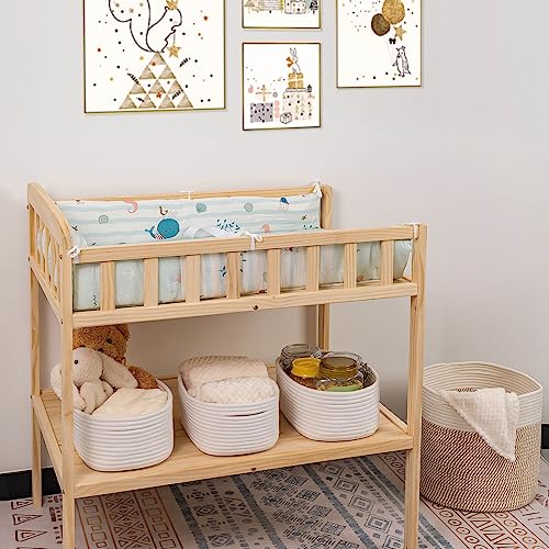 CubesLand Off White Small Storage Baskets for Shelves, Closet Organization Storage Bins Empty Gift Basket Baby Nursery Woven Baskets for Organizing, Rectangular Clothes Closet Shelves Baskets 3 Packs - color: Off White, size: 3pcs-Small Basket