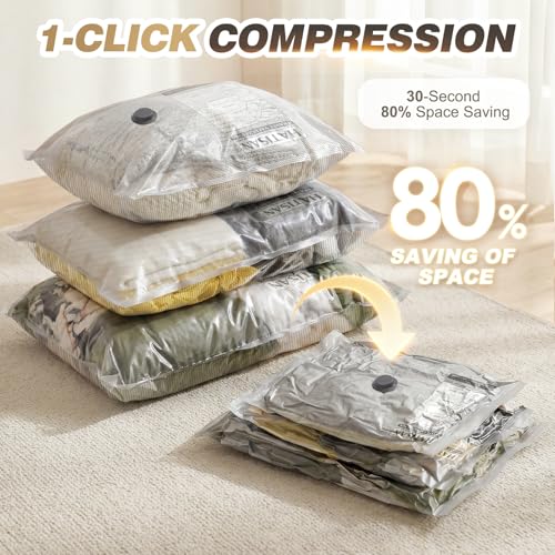 Vacuum Seal Bags for Clothing Travel with Rechargeable Electric Pump, Space Saver Vacuum Storage Bags Travel, Reusable Compression Bags for Luggage Home (14pcs Checkered) - color: 14pcs Checkered