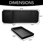 Couch Remote Caddy Control Holder Sofa Organizer with Detachable Wooden Snack Tray for Recliner Mattresses Chair Armrests with 4 Slots - 1 Large Pockets and 3 Small Pockets (Black) - color: Black