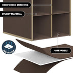Simple Houseware 20 Section Shelves Hanging Shoes Organizer Holder for Closet, Brown - color: Brown