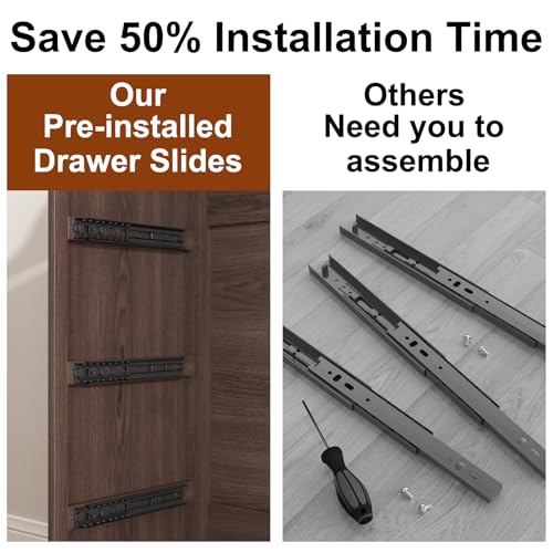 3 Drawer Dressers for Bedroom, 32" Large Wood Dresser w/Charging Station, Open Shelf Top, Pre-Installed Slides, Wide Modern Dressers with 3 Drawer Storage Organizer for Bedroom Living Room, Brown - color: Brown, size: 16"D x 32"W x 35"H (3 Drawers)