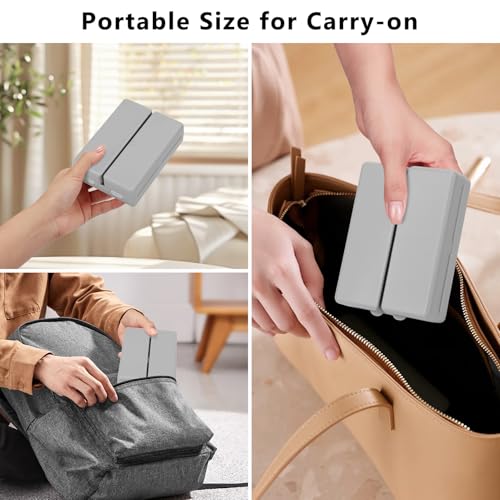 FYY 2 Pcs Daily Pill Organizer, 7 Compartments Portable Pill Case Travel Pill Organizer,[Folding Design] Pill Box for Purse Pocket to Hold Vitamins,Cod Liver Oil,Supplements and Medication-Grey - color: Grey, size: Large (1 Piece), Small (1 Piece)
