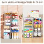ARSTPEOE 22 Drawers, Acrylic Desk Makeup Organizer, Plastic Drawers Organizer, Stackable Storage Solution for Makeup, Dresser, Office, Bathroom Clear Plastic Craft and Bead Storage Cabinet - size: 22 Drawers