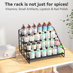 Bunoxea Spice Rack 4 Tier Kitchen Cabinet Organizer,Countertop Spice Rack,Tier Depth Adjustable Cabinet Shelf,Step Spice Organization Easy Visibility,Holds Seasoning and Condiments 2Pack - size: 2 Pack