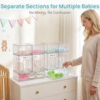 Vtopmart 10 Pack Baby Bottle Organizer Set, Stackable Storage Drawers Ideal for Kichen Countertop, Vanity, Bathroom, Cabinet, Pantry Organization - style: 4 Small+4 High+2 Wide