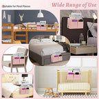 Bedside Caddy Hanging Storage with Water Bottle Holder for Bunk Bed Hospital Bed Dorm Rooms (Pink) - color: Pink